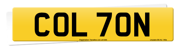 Registration number COL 70N